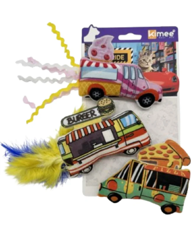  . **Pet traction rope is anti-explosion**Food Truck Cat Toys - Three Pack