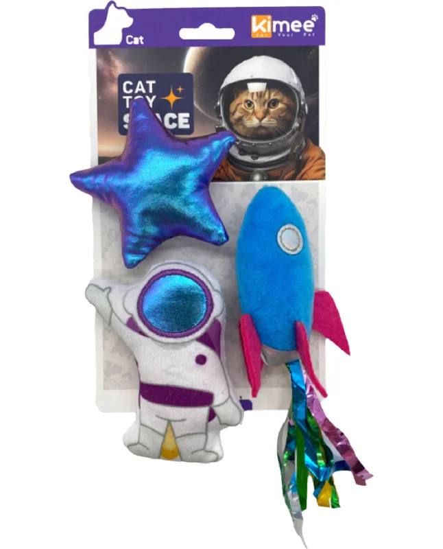  . **Pet clothes are thickened in winter**Space-Themed Cat Toys - Three Pack