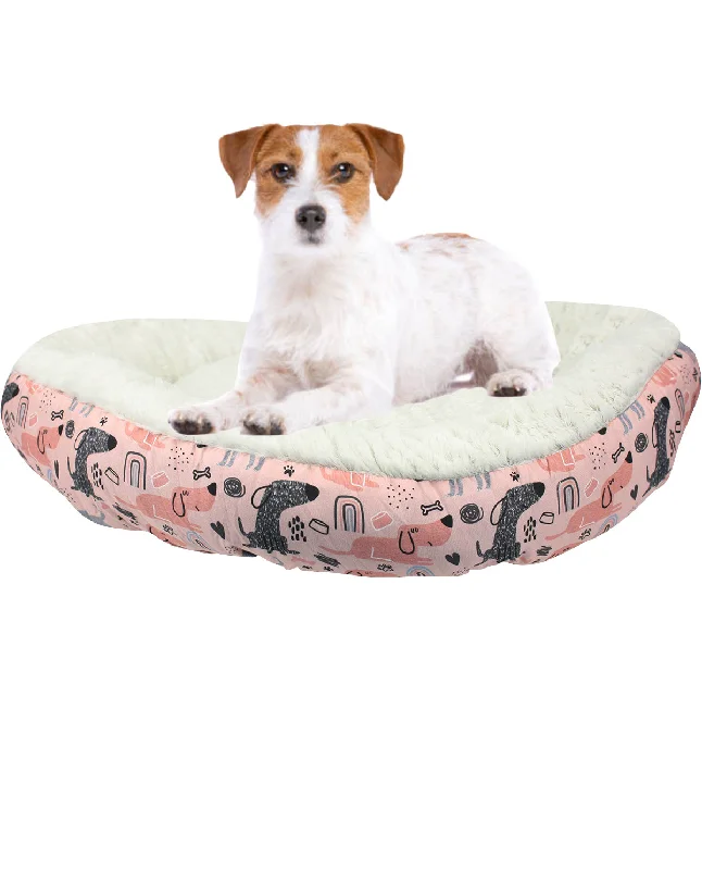   . **Cat collar bell model**21.5" Round Pet Bed - Dogs and Rainbows - Blush