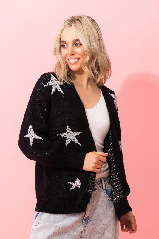 Aimee Star Cardi Black