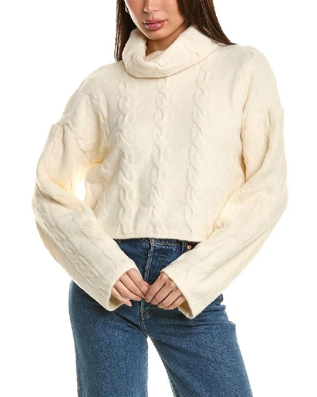 BCBGMAXAZRIA Cable Wool-Blend Sweater