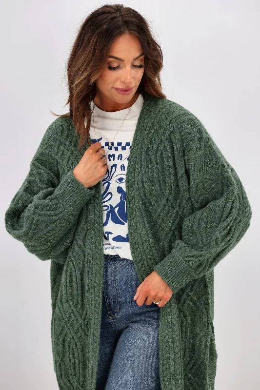 Betty Basics Venus Cardigan Moss