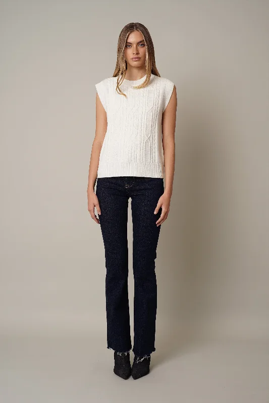 Cable Knit Sleeveless Top