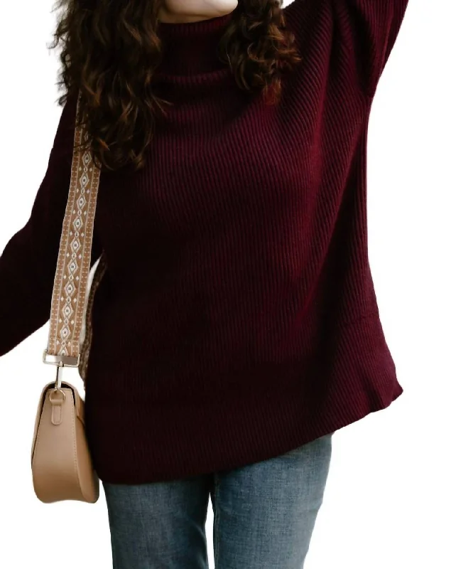 Elena Sweater In Cabernet