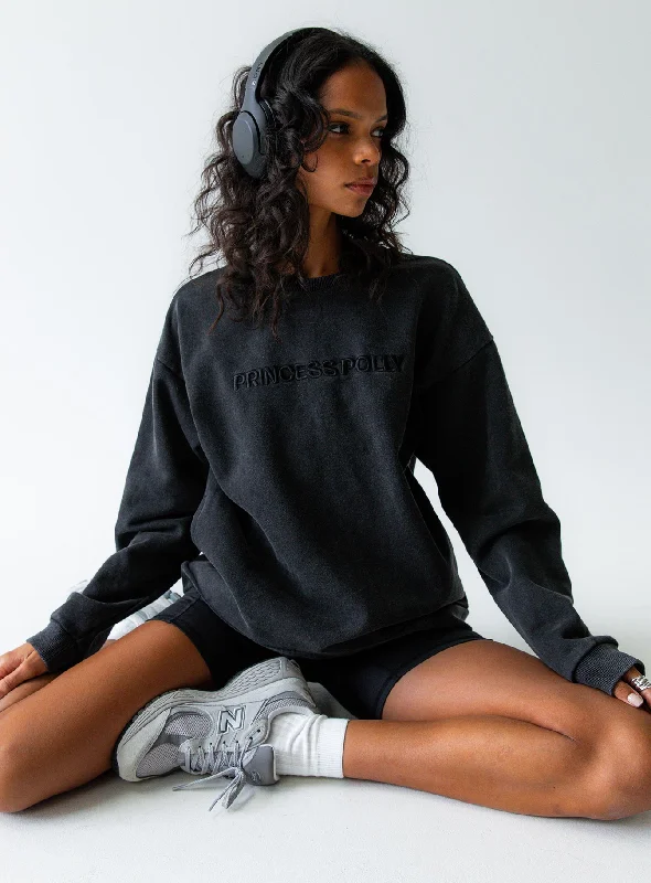 Fearlessness Activewear Crew Neck Sweatshirt Black