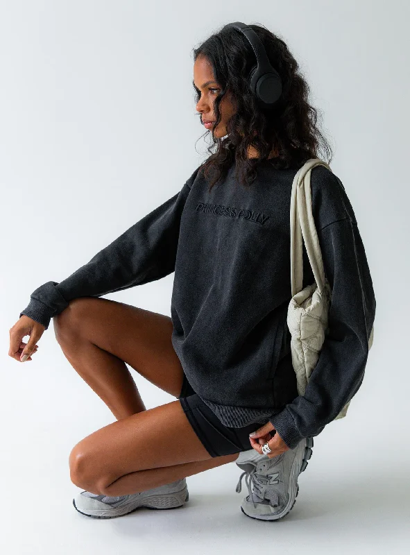 Fearlessness Activewear Crew Neck Sweatshirt Black