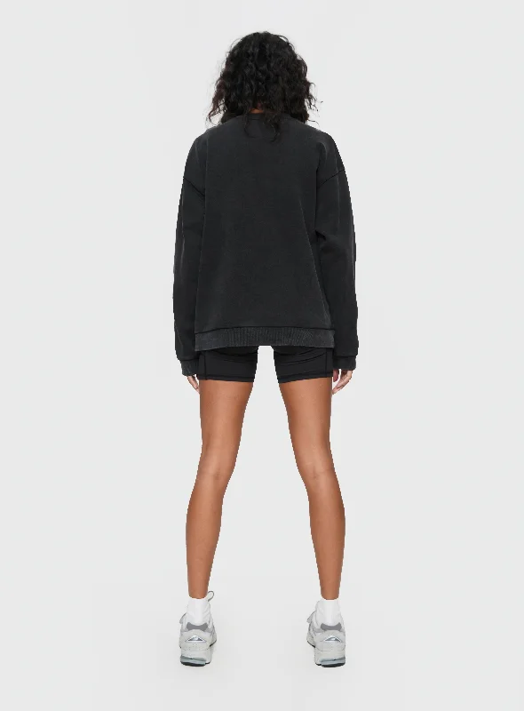 Fearlessness Activewear Crew Neck Sweatshirt Black