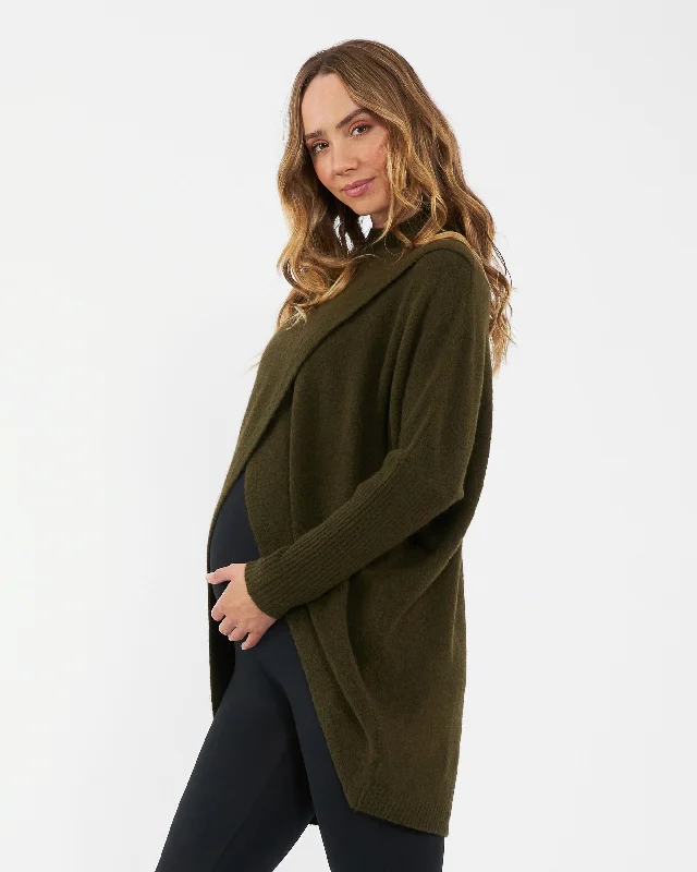 Hallie Cross Over Knit Khaki