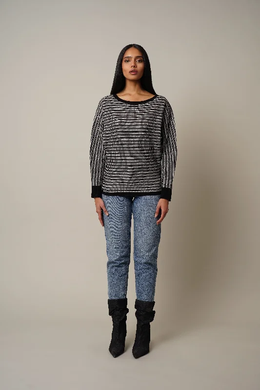 Jacquard Dolman Sweater