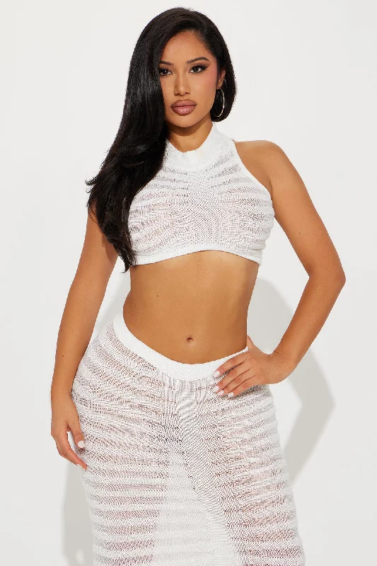 Key West Sheer Maxi Skirt Set - White