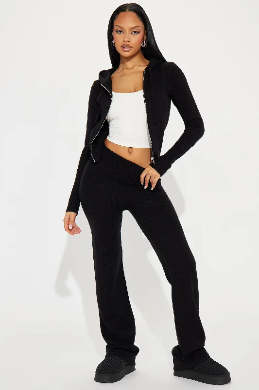 Lana Sweater Pant Set - Black