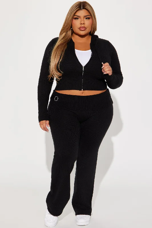 Lana Sweater Pant Set - Black