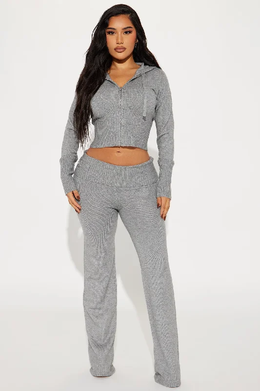 Lana Sweater Pant Set - Heather Grey