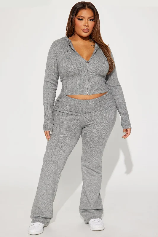 Lana Sweater Pant Set - Heather Grey