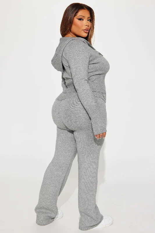 Lana Sweater Pant Set - Heather Grey