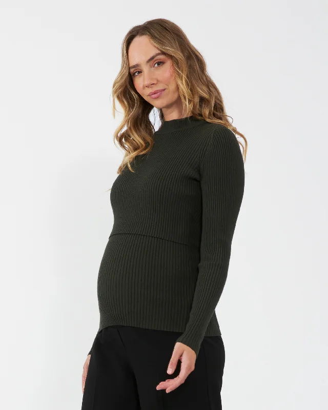 Lift Up Nursing Knit  Ivy