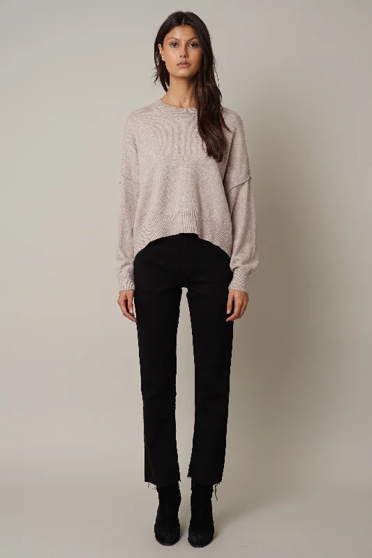 Long Sleeve Ribbed Neck Sweater