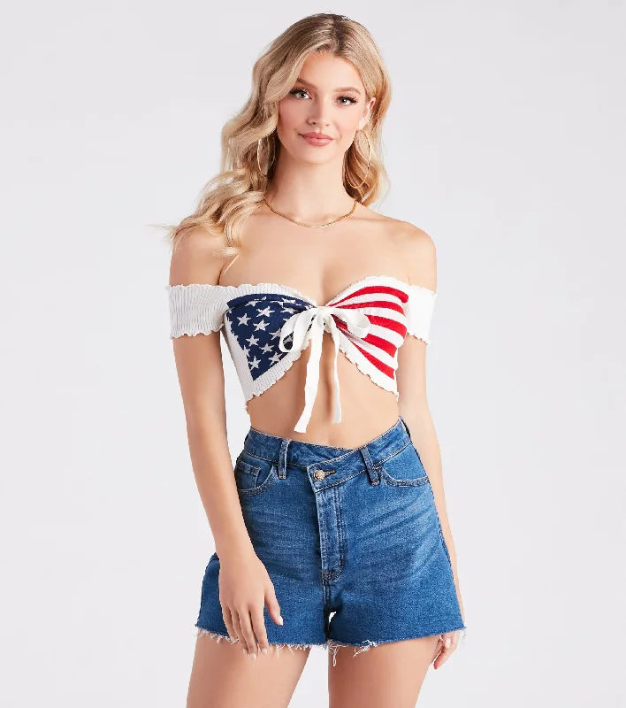 Miss Americana Rib Knit Crop Top