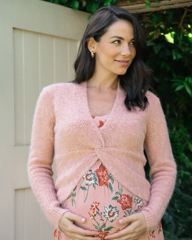 Nala Knot Front Knit Dusty Pink