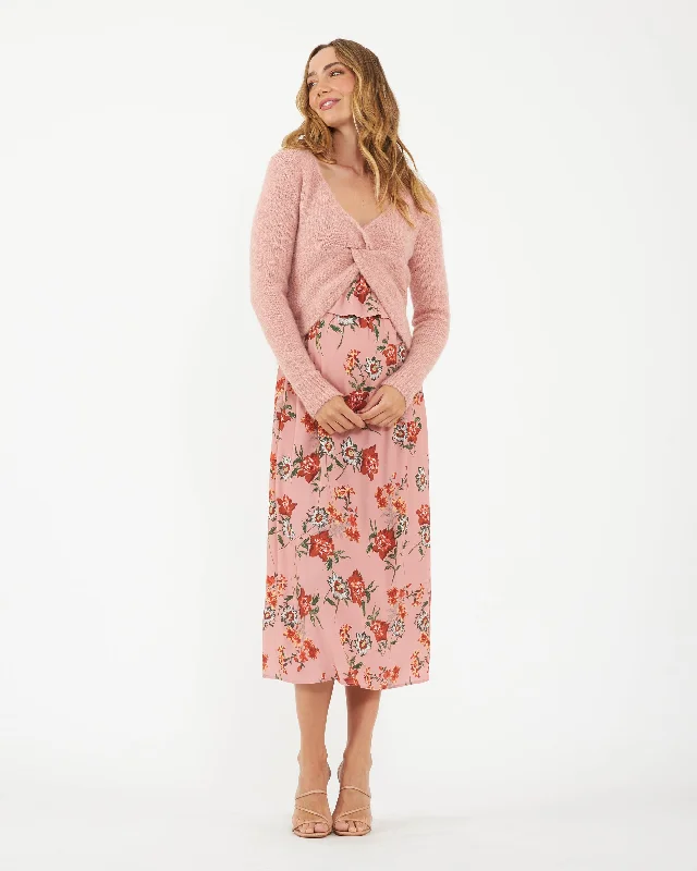 Nala Knot Front Knit Dusty Pink