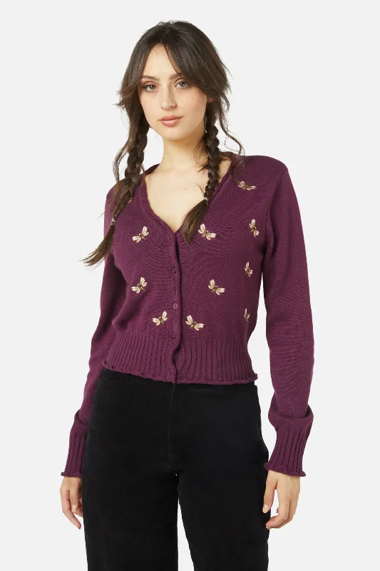 NZ Bee Embroidered Cardi