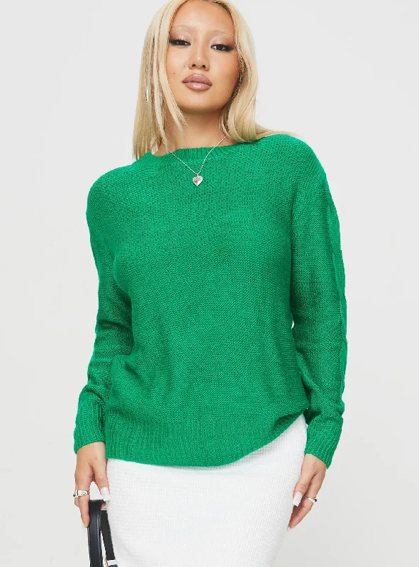 Partree Cable Knit Sweater Green