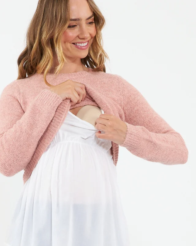 Patty Detachable Nursing  Knit Dusty Pink