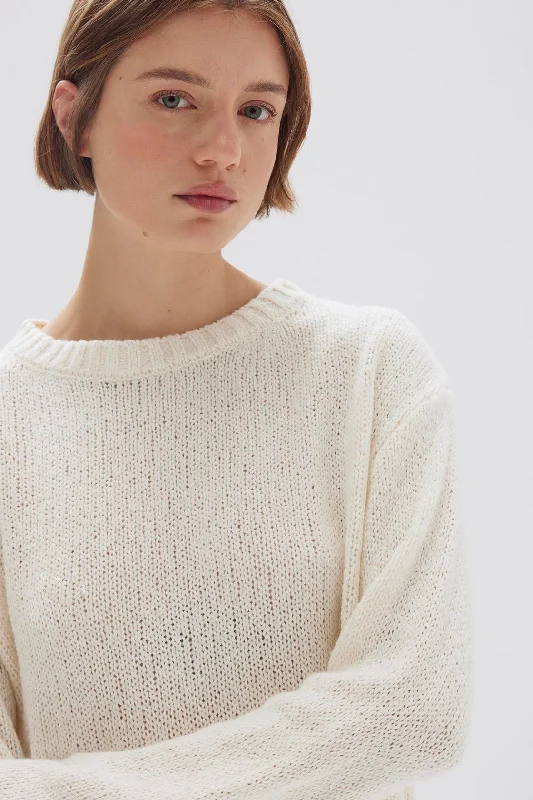 Rey Cream LS Knit Top