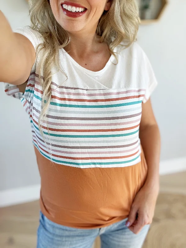 No Cares Striped Top (Pink Label)