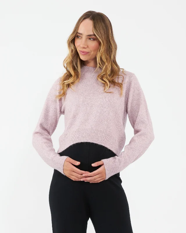 Tia Crop  Knit  Pink Marle