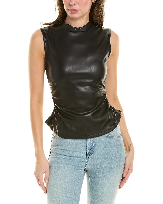 WeWoreWhat Ruched Turtleneck Top