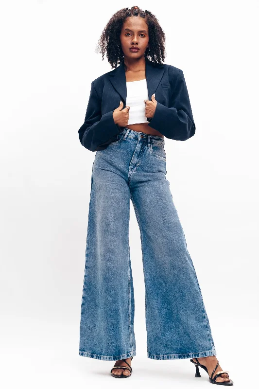 90's Come Back Wide Flare Jeans