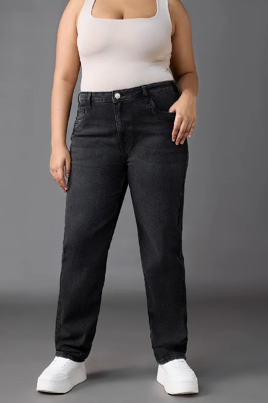 Curve Black Slim Leg Jeans