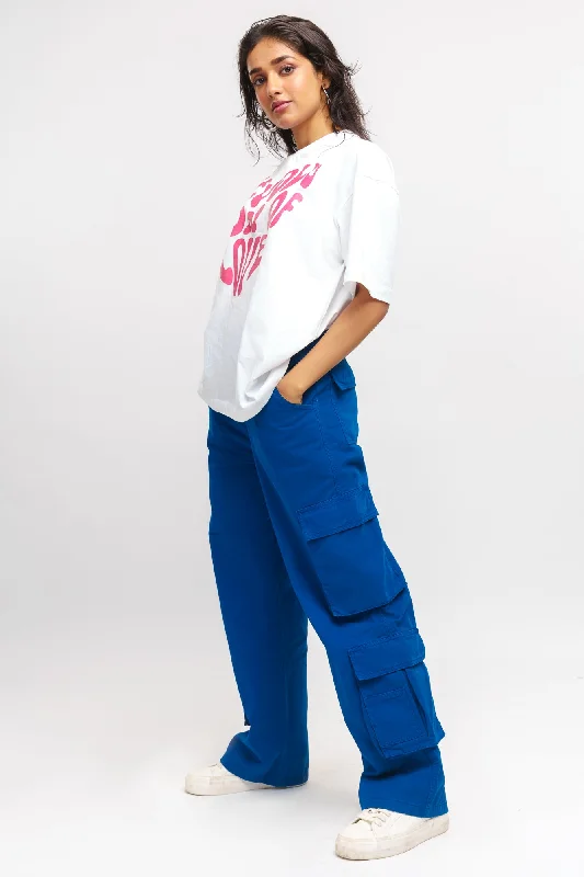 Bright Blue Cargo Pants