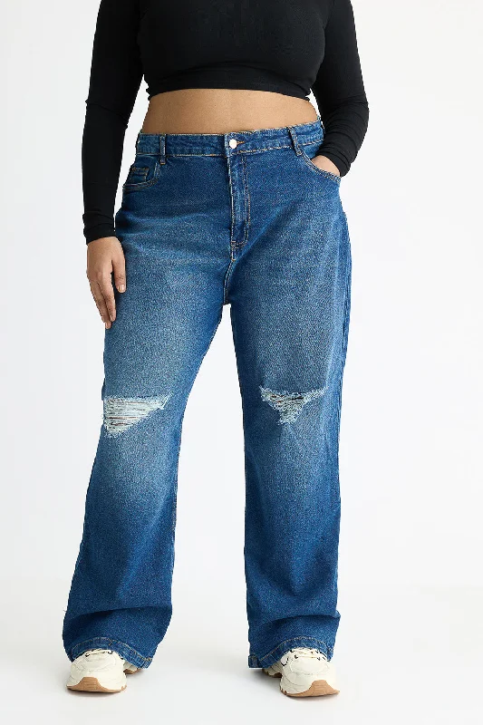 Carbon Curve Knee Distressed Jeans