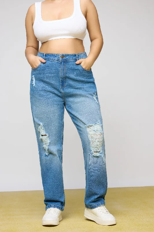 Classic Charm Curve Mom Fit Jeans