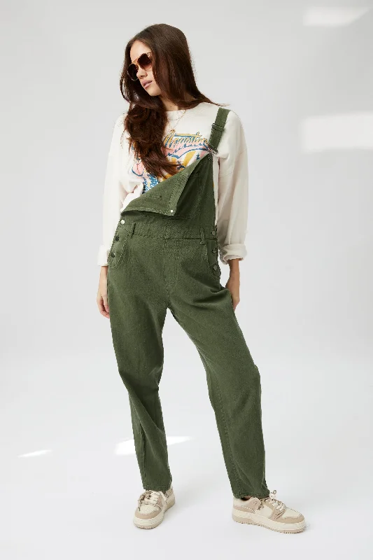 SALE - Crosby Deep Pocket Detail Denim Overall Jumpsuit