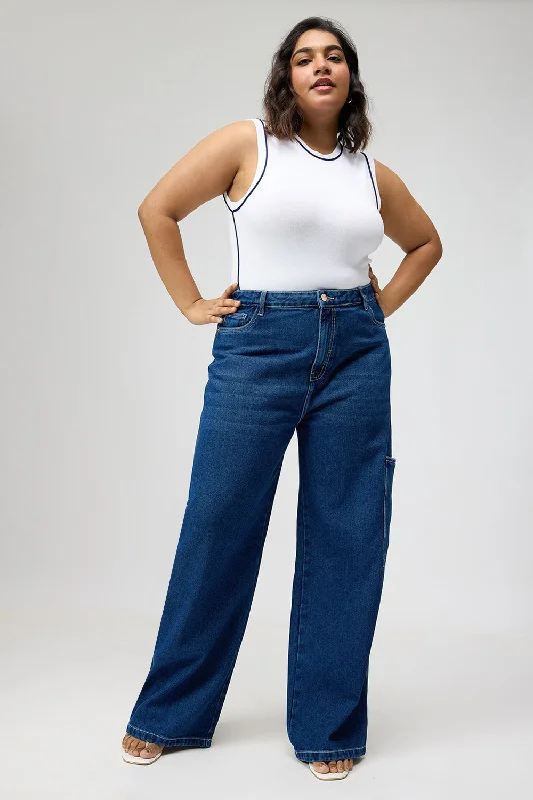 Curve Pintuck Straight Pocket Pants