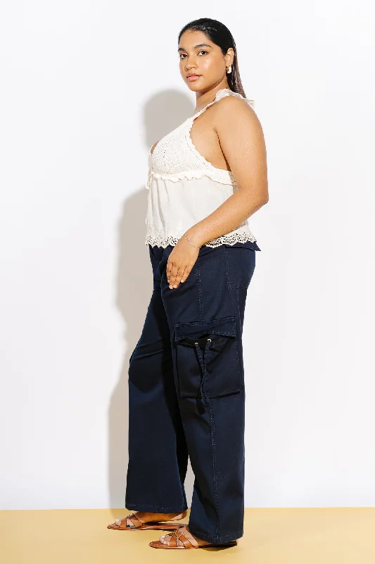 Curve Regal Blue Cargo Pants