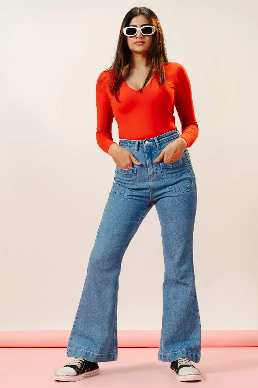 Front Pocket Mermaid Bootcut