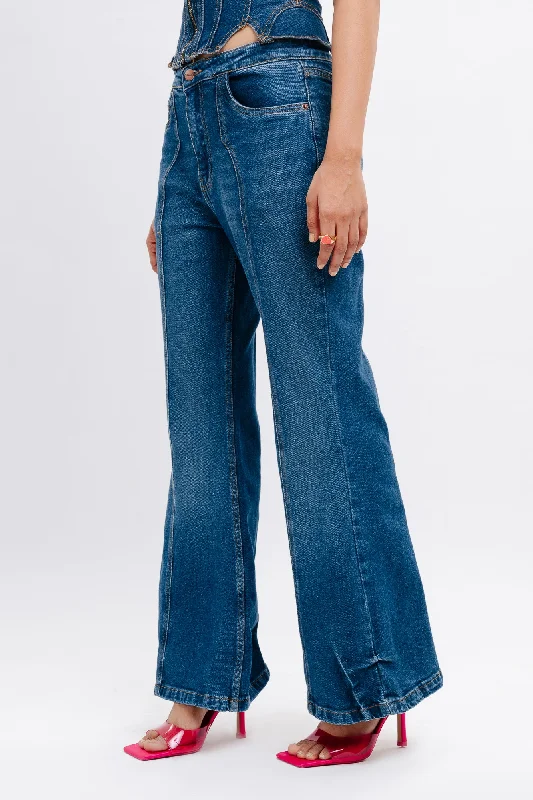 Front Seam Vintage Bootcut Jeans