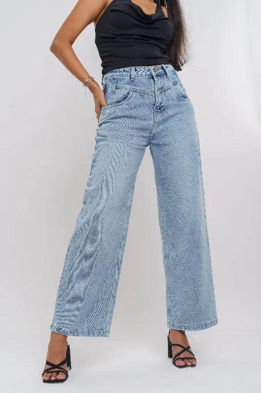 Fish Cut Light Straight Jeans