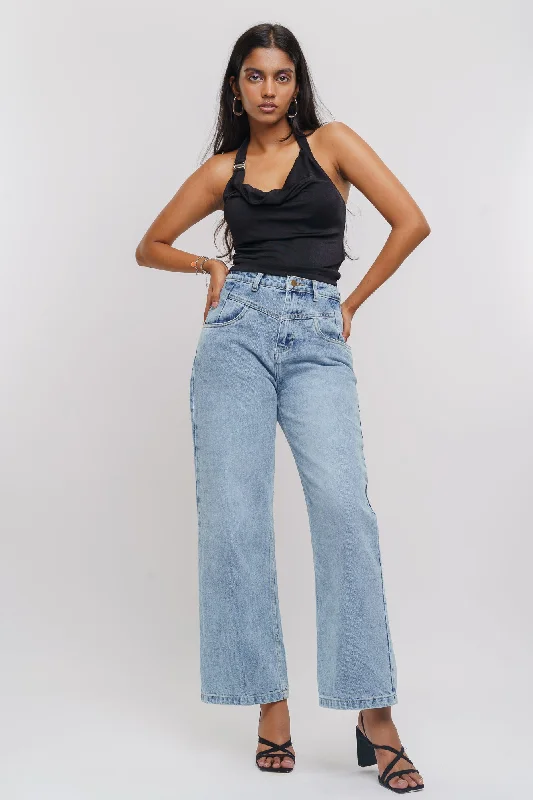 Fish Cut Light Straight Jeans