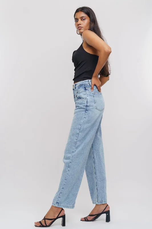 Fish Cut Light Straight Jeans