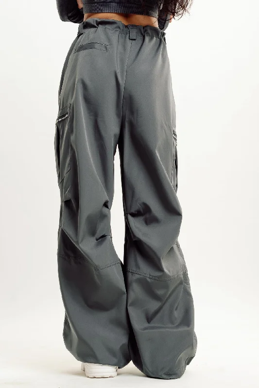 Grey Parachute Cargo Pant