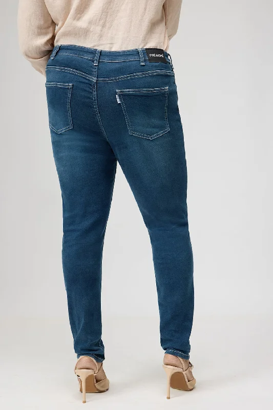 Curve Twilight Blue Denim Skinny Jeans