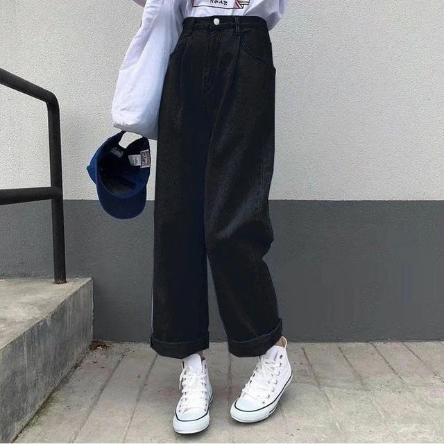 Single black pants / L