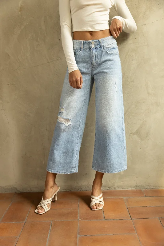 Murray High Rise Cropped Wide Leg Jeans