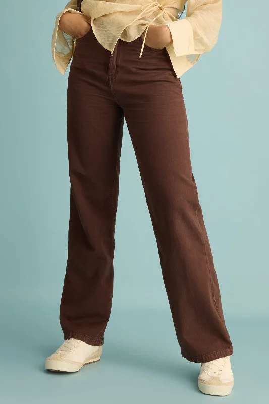 Rustic Brown Straight Jeans