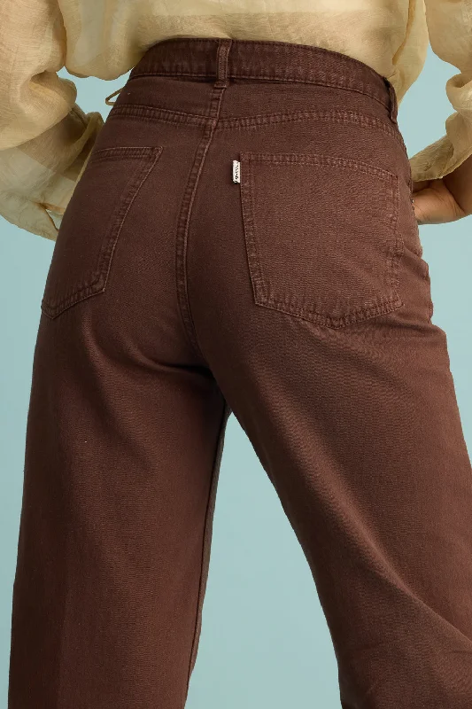 Rustic Brown Straight Jeans